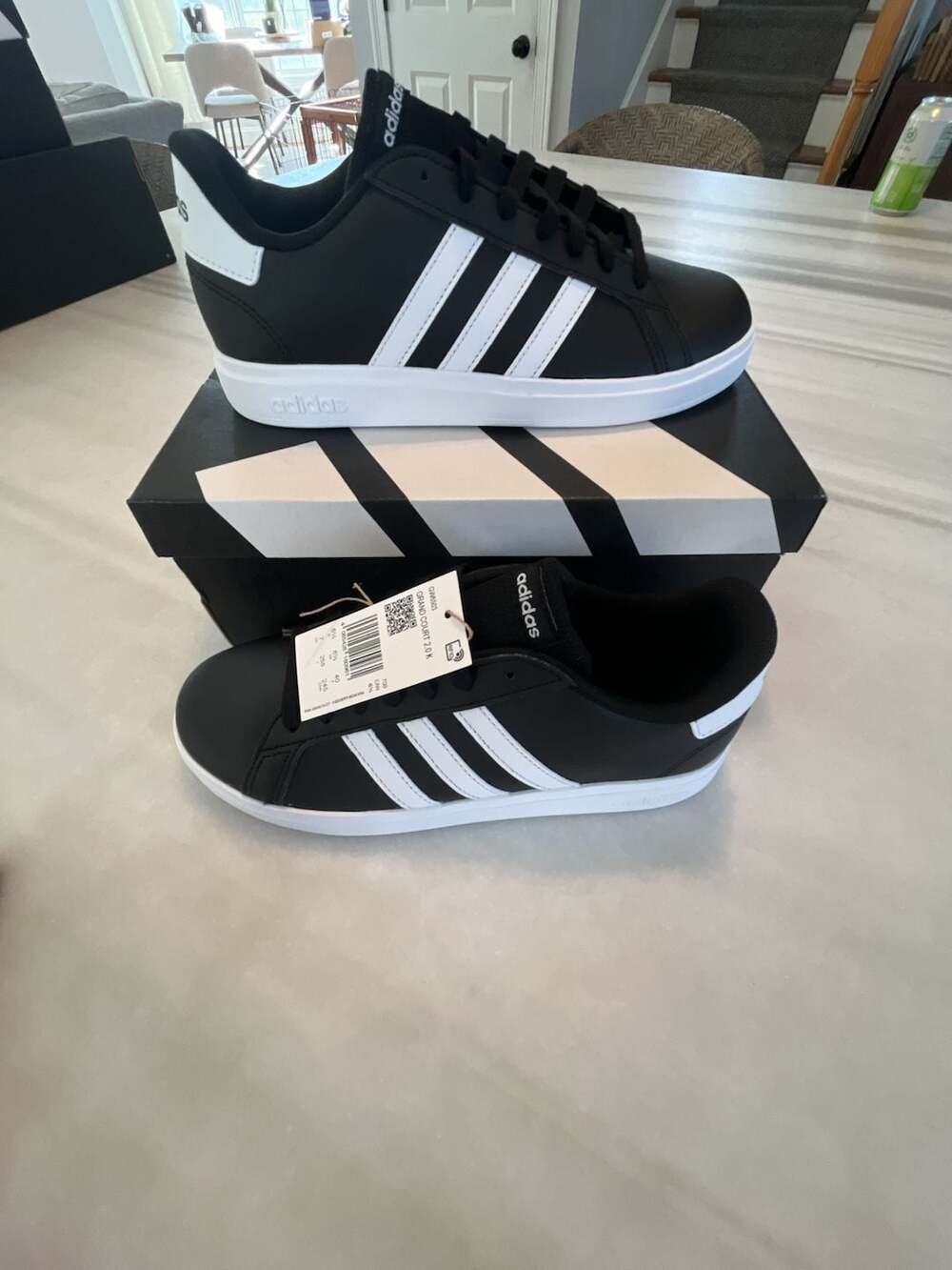 Adidas Grand Court 2.0  Women’s Size 7 Black White Sneakers
